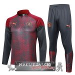 Manchester City Insieme Completo Rosso Grigio Felpa Da Allenamento 2023-24 Manchester City Insieme Completo Rosso Grigio Felpa Da Allenamento 2023-24