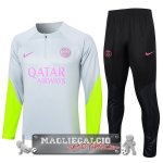 Felpa Da Allenamento Set Completo Paris Saint Germain 2023-24 Grigio Verde Nero Felpa Da Allenamento Set Completo Paris Saint Germain 2023-24 Grigio Verde Nero