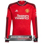 Tailandia Home Manica Lunga Maglia Calcio Manchester United 2023-24 Tailandia Home Manica Lunga Maglia Calcio Manchester United 2023-24