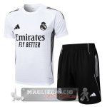 Set Completo Maglia Formazione Real Madrid 2025 2026 Bianco Nero Set Completo Maglia Formazione Real Madrid 2025 2026 Bianco Nero