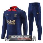 Paris Saint Germain Giocatori Insieme Completo Blu Navy Rosso Felpa Da Allenamento 2023-24 Paris Saint Germain Giocatori Insieme Completo Blu Navy Rosso Felpa Da Allenamento 2023-24