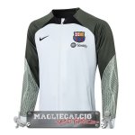 Giacca Lunga Zip Barcelona 2023-24 Bianco Verde Giacca Lunga Zip Barcelona 2023-24 Bianco Verde