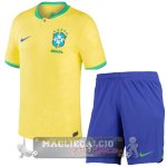 Brasile Set completi Bambino Maglia Calcio Home Coppa del mondo 2022 Brasile Set completi Bambino Maglia Calcio Home Coppa del mondo 2022