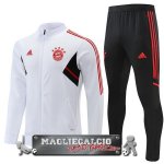 Bayern Monaco Insieme Completo Bianco Nero Rosso Bambino Giacca Lunga Zip 2023-24 Bayern Monaco Insieme Completo Bianco Nero Rosso Bambino Giacca Lunga Zip 2023-24