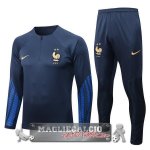 Francia Insieme Completo Blu Navy Giacca 2022-23 Francia Insieme Completo Blu Navy Giacca 2022-23