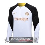 Chelsea Bianco Nero Felpa Da Allenamento 2023-24 Chelsea Bianco Nero Felpa Da Allenamento 2023-24