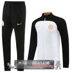 Chelsea Insieme Complet Nero Bianco Giallo Giacca Lunga Zip 2023-24 Chelsea Insieme Complet Nero Bianco Giallo Giacca Lunga Zip 2023-24
