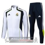 Set Completo Lunga Zip Giacca Real Madrid 2025 2026 Bianco Nero Verde Set Completo Lunga Zip Giacca Real Madrid 2025 2026 Bianco Nero Verde