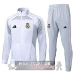 Set Completo Lunga Zip Giacca Real Madrid 2025 2026 Bianco I Grigio Set Completo Lunga Zip Giacca Real Madrid 2025 2026 Bianco I Grigio