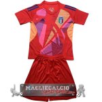 Maglia Calcio Set Completo Uomo Italia Portiere 2024 Rojo Maglia Calcio Set Completo Uomo Italia Portiere 2024 Rojo