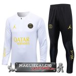 Paris Saint Germain Insieme Completo Bianco Nero Giallo Felpa Da Allenamento 2023-24 Paris Saint Germain Insieme Completo Bianco Nero Giallo Felpa Da Allenamento 2023-24