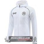 Giacca Felpa Cappuccio Napoli 2023-24 Bianco Giacca Felpa Cappuccio Napoli 2023-24 Bianco
