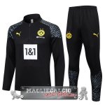 Borussia Dortmund Insieme Completo Nero Felpa Da Allenamento 2023-24 Borussia Dortmund Insieme Completo Nero Felpa Da Allenamento 2023-24