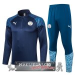 Manchester City Insieme Completo Blu Navy Felpa Da Allenamento 2023-24 Manchester City Insieme Completo Blu Navy Felpa Da Allenamento 2023-24