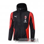 Giacca a vento AC Milan 2024 2025 Nero Rosso Giacca a vento AC Milan 2024 2025 Nero Rosso