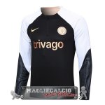 Chelsea Nero Bianco Felpa Da Allenamento 2023-24 Chelsea Nero Bianco Felpa Da Allenamento 2023-24
