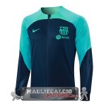 Giacca Lunga Zip Barcelona 2023-24 Blu Navy I Verde Giacca Lunga Zip Barcelona 2023-24 Blu Navy I Verde