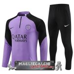 Paris Saint Germain Giocatori Insieme Completo Purpureo Nero Felpa Da Allenamento 2023-24 Paris Saint Germain Giocatori Insieme Completo Purpureo Nero Felpa Da Allenamento 2023-24
