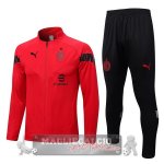 AC Milan Insieme Completo Rosso Nero Giacca 2022-23 AC Milan Insieme Completo Rosso Nero Giacca 2022-23