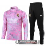 Felpa Da Allenamento Set Completo Real Madrid 2023-24 Rosa Bianco Nero Felpa Da Allenamento Set Completo Real Madrid 2023-24 Rosa Bianco Nero