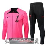 Liverpool Insieme Completo Rosa Nero Giacca 2022-23 Liverpool Insieme Completo Rosa Nero Giacca 2022-23