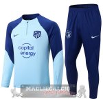 Atletico Madrid Insieme Completo III Blu Giacca 2022-23 Atletico Madrid Insieme Completo III Blu Giacca 2022-23