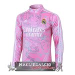 Giacca Lunga Zip Real Madrid 2023-24 Rosa Bianco Giacca Lunga Zip Real Madrid 2023-24 Rosa Bianco