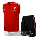 Set Completo Maglia Senza Maniche Formazione Liverpool 2025 2026 Rosso I Nero Set Completo Maglia Senza Maniche Formazione Liverpool 2025 2026 Rosso I Nero