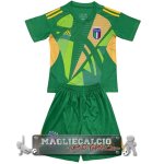 Maglia Calcio Set Completo Uomo Italia Portiere 2024 Verde Maglia Calcio Set Completo Uomo Italia Portiere 2024 Verde