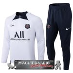 Paris Saint Germain Insieme Completo Bianco Nero Felpa Da Allenamento 2022-23 Paris Saint Germain Insieme Completo Bianco Nero Felpa Da Allenamento 2022-23