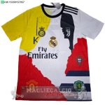 Thailandia speciale Ronaldo Maglia Calcio Portogallo 2025 Bianco Giallo Thailandia speciale Ronaldo Maglia Calcio Portogallo 2025 Bianco Giallo