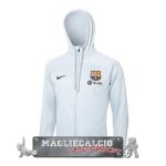 Giacca Felpa Cappuccio Barcelona 2023-24 Grigio Luce Giacca Felpa Cappuccio Barcelona 2023-24 Grigio Luce