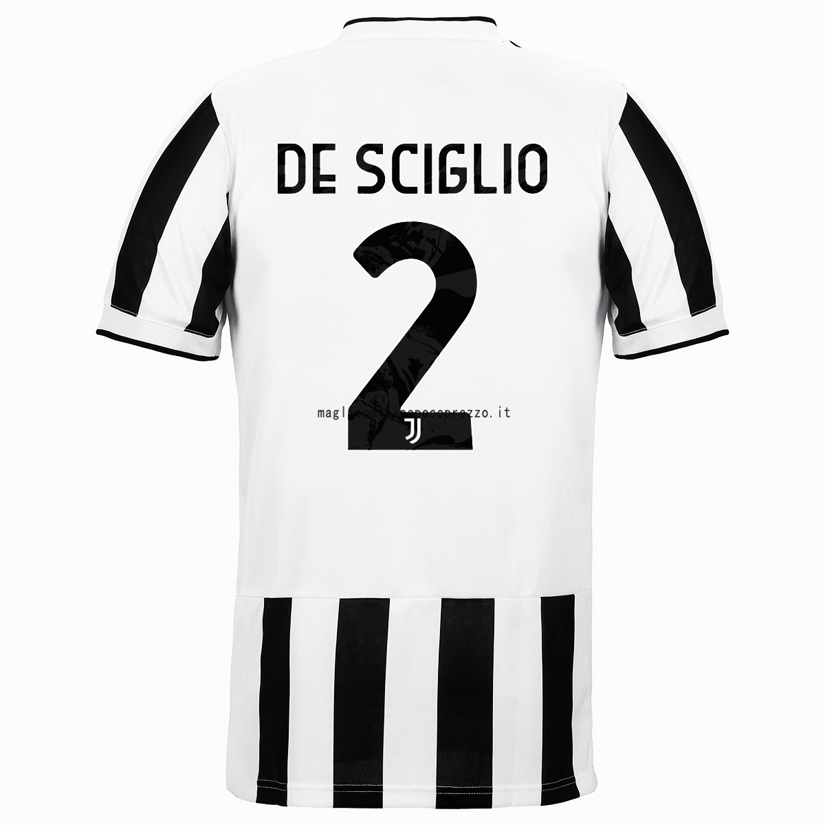 NO.2 De Sciglio Prima Maglia Juventus 2021 2022 Bianco Nero