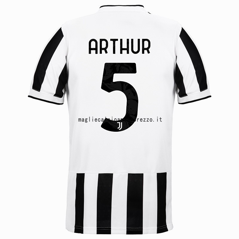 NO.5 Arthur Prima Maglia Juventus 2021 2022 Bianco Nero