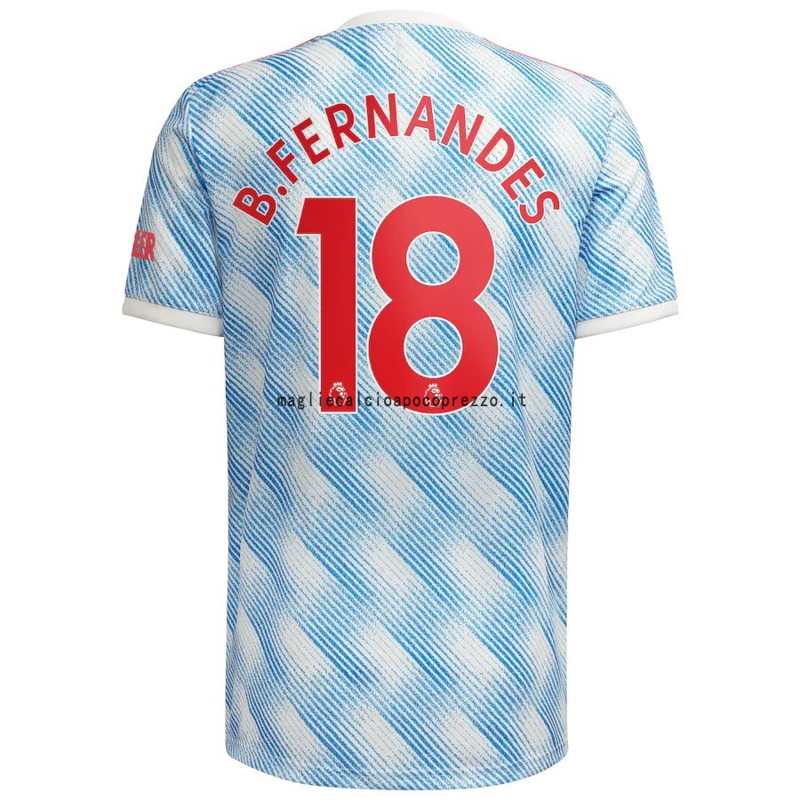 NO.18 B. Fernandes Seconda Maglia Manchester United 2021 2022 Blu