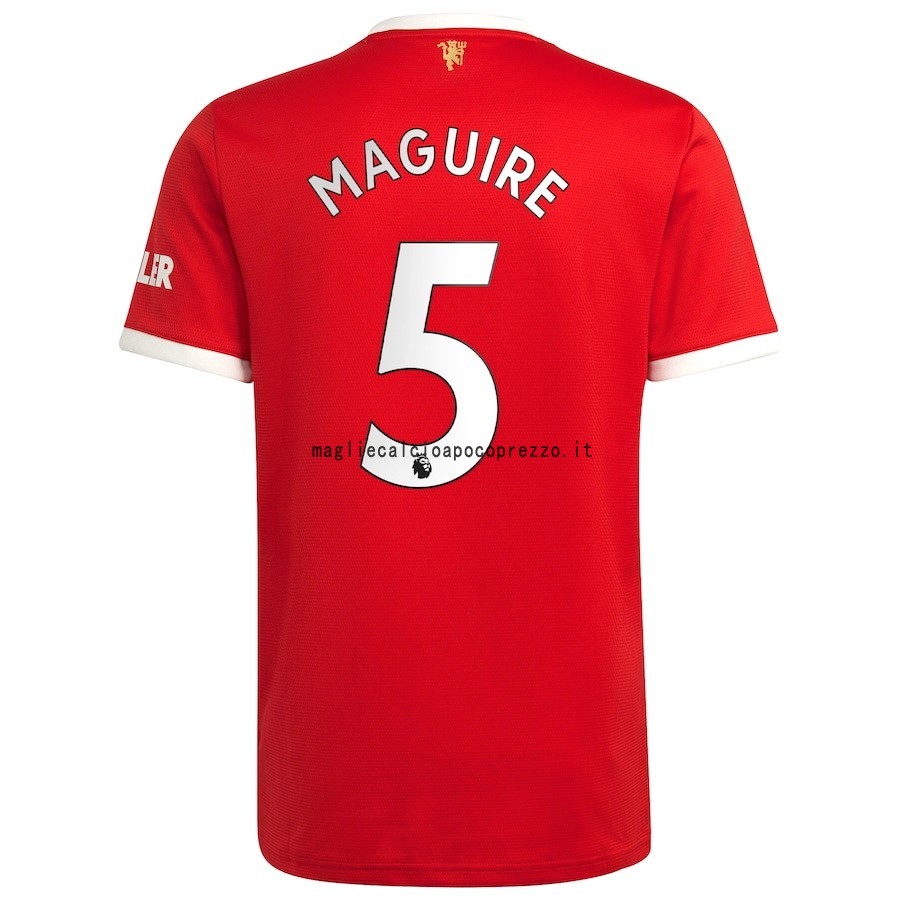 NO.5 Maguire Prima Maglia Manchester United 2021 2022 Rosso