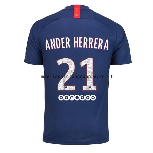 NO.21 Ander Herrera Prima Maglia Paris Saint Germain 2019 2020 Blu