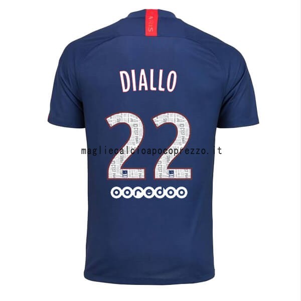 NO.22 Diallo Prima Maglia Paris Saint Germain 2019 2020 Blu