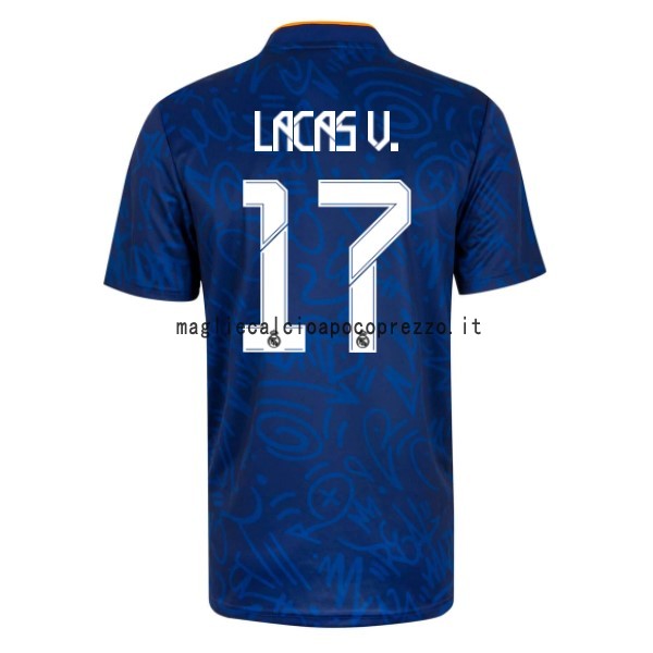 NO.17 Lucas V. Seconda Maglia Real Madrid 2021 2022 Blu